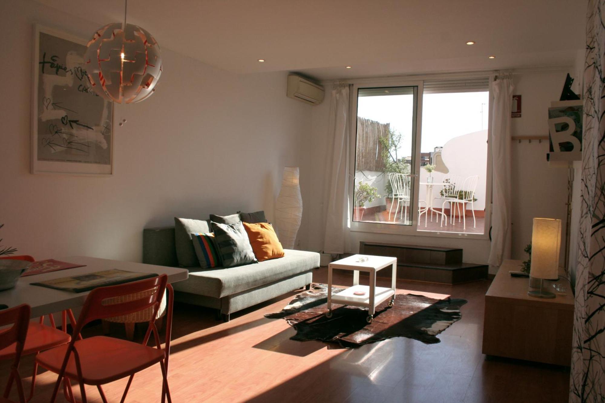 Lovely Apartment With A Terrace Barcelona Exterior foto